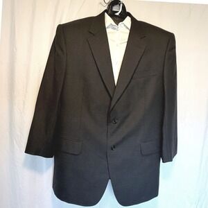 Jos. A. Bank Suit Jacket Blazer Charcoal Gray 100% Wool 2 Button 46R